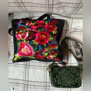 Tote and crossbody purse bundle